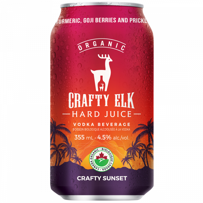 Crafty Sunset Crafty Elk Organic Hard Juice, Vodka Beverages.